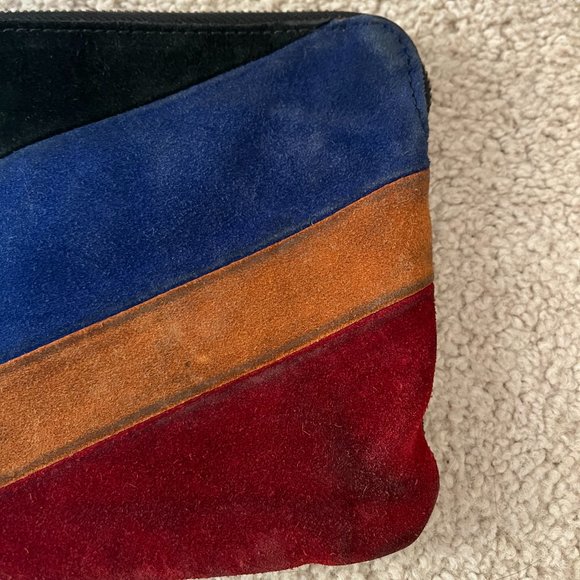 Patricia Nash *Cassini* Wristlet, Colorblock Suede, Gently Used - Picture 3 of 11